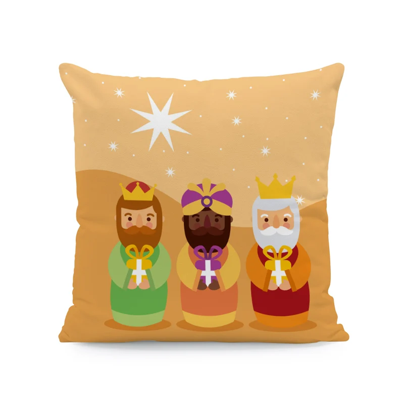 Мультяшный испанский Los Reyes Magos чехол для подушки в подарок золотой специи медицина диванная декоративная наволочка для подушки персиковая кашемировая подушка для отдыха - Цвет: 9
