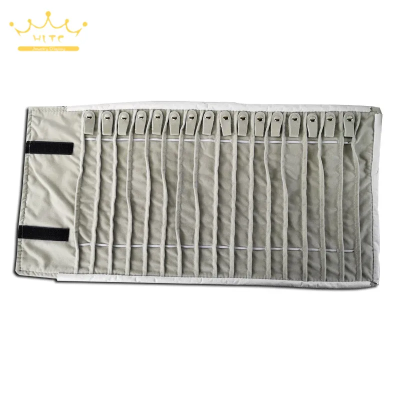 Black Velvet Jewelry Roll Bag for Jewellery Portable Necklace Storage Pouch Pendant Organizer Storage Bag
