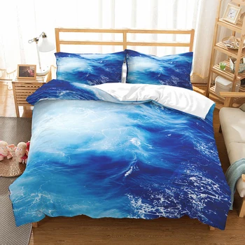 

Cartoon Sea Wave Surfing Bedding Set Bedroom Decor 100% Microfiber Hypoallergenic with Zipper 1PC Duvet Cover with Pillowcases