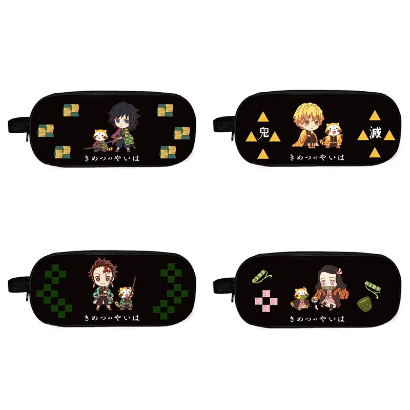 

Anime Demon Slayer: Kimetsu No Yaiba Pencil Bag Large Capacity Oxford Cloth Students Pencil Bag Wallet Storage Bag