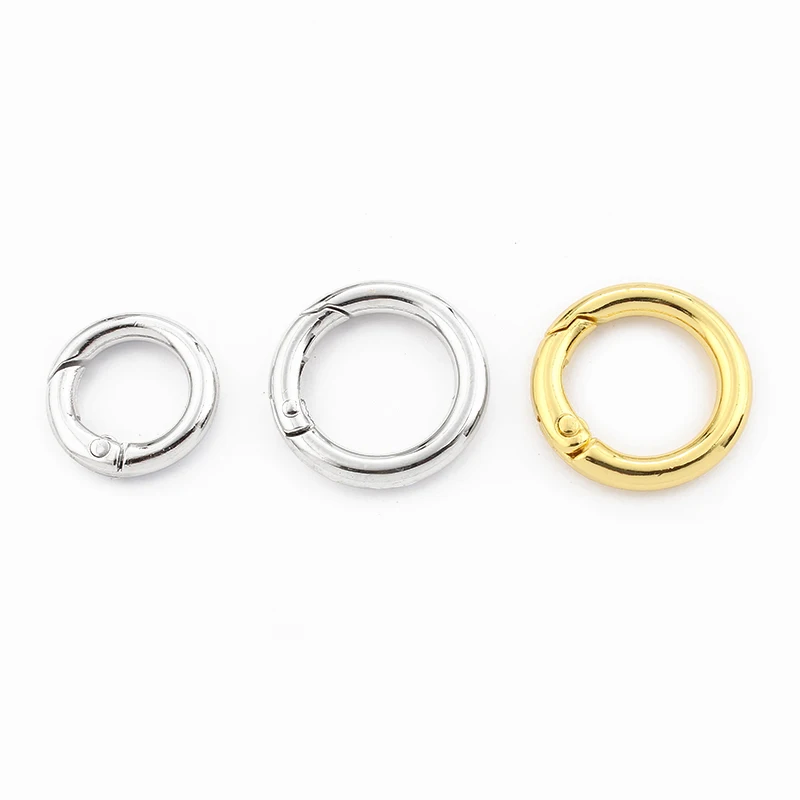 

8pcs Metal Spring Gate O Ring Openable Keyring Leather Bag Belt Strap Buckle Dog Chain Snap Clasp Clip Trigger Luggage Leatherc