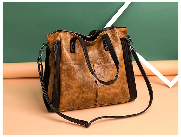 High Capacity Luxury Handbags Women Bags Designer Lady Shoulder Bag Retro Leisure Leather Messenger Bags for Women Tote Bag