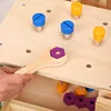 89pcs/set Multifunction Wooden Repair Tool Table toy mechanic maintenance tool Pretend play For Kids Boys Educational gift 5