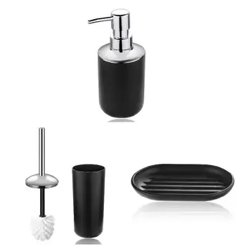 

6 Pcs European Plastic Bathroom Accessories Set Toiletries Bathroom Hotel Supplies Dropshipping FAS