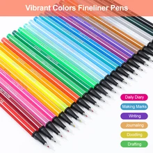 24 cores fineliner canetas 0.4mm ponta fina marcador desenho canetas de cor definido para planejador escrita nota tendo pintura coloração esboço