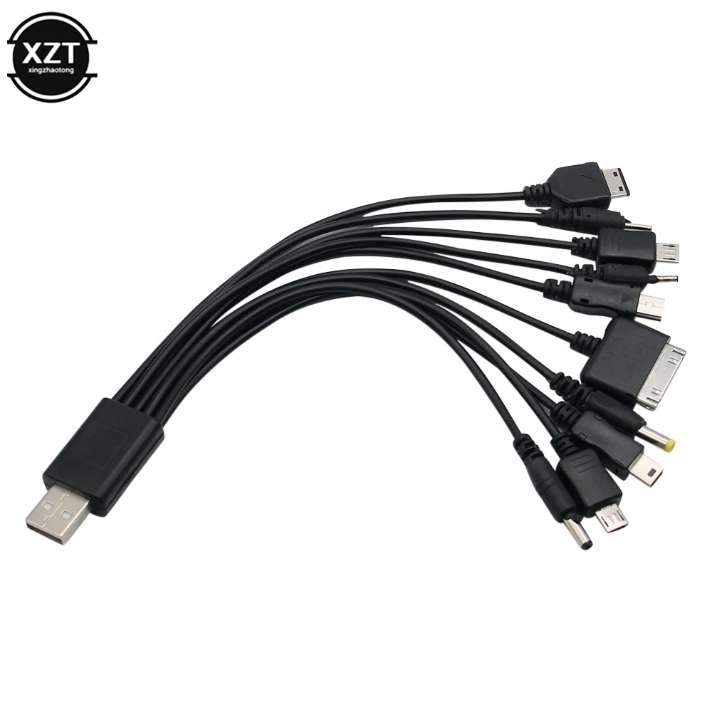 Универсальный портативный кабель Micro USB 10 в 1 мульти зарядное устройство шнур для