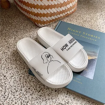 

Women Slippers Fashion Summer Ins Cartoon Character Non-slip Casual Lovers Slippers Personal Concise Outside Shoes Comfortable