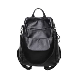 2021 Fashion Woman Backpack High Quality Youth Genuine Leather Backpacks for Teenage Girls Female School Bag Sheepskin Backpacks