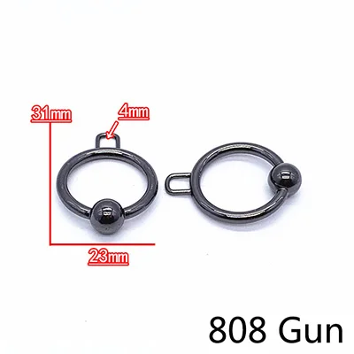 808Gun Meetee 5/10 шт. металлический ползунок пряжки застежка-молния сумки кулон крючок DIY Чемодан одежды пулер ограничитель молнии аппаратных аксессуаров ZT016 - Цвет: 808Gun