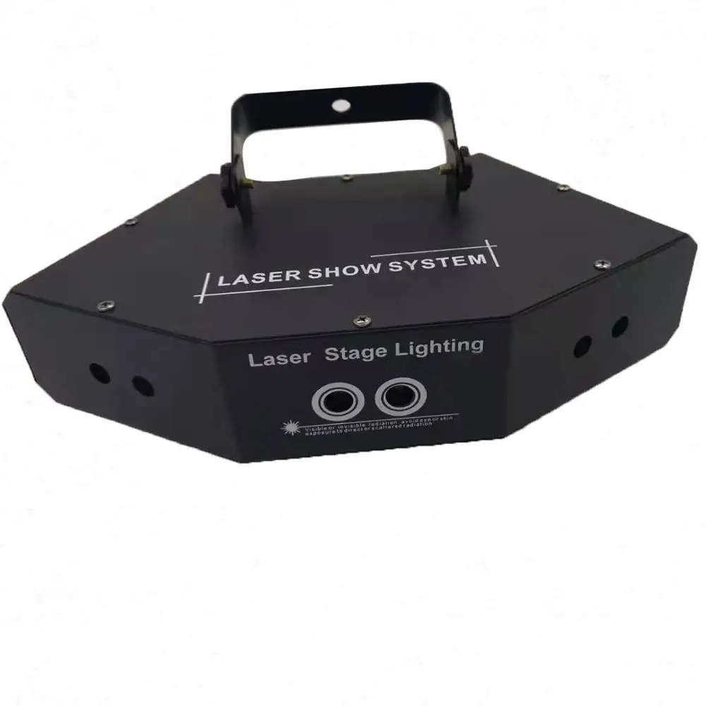 

6-lens DMX red-green-blue RGB beam laser scanner lighting family gathering DJ stage lighting KTV performance sector laser
