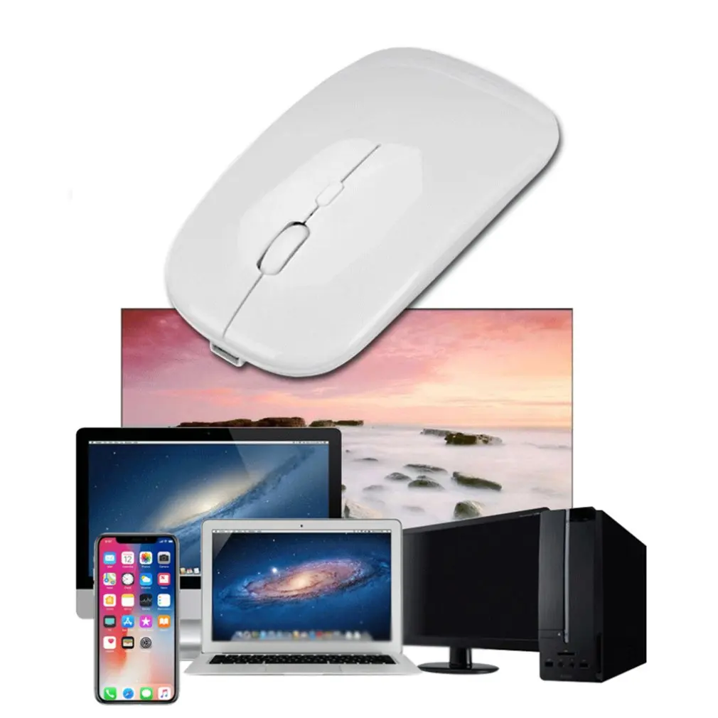 

Wireless Mouse Computer Bluetooth Mouse Silent Rechargeable Ergonomic Mouse 2.4Ghz Usb Optical Mice For Macbook Laptop Pc