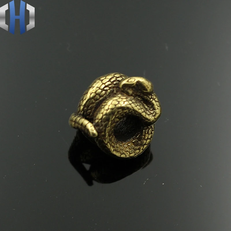 Змея латунный нож бисер Парашютная Веревка DIY EDC шнур Паракорд бусина