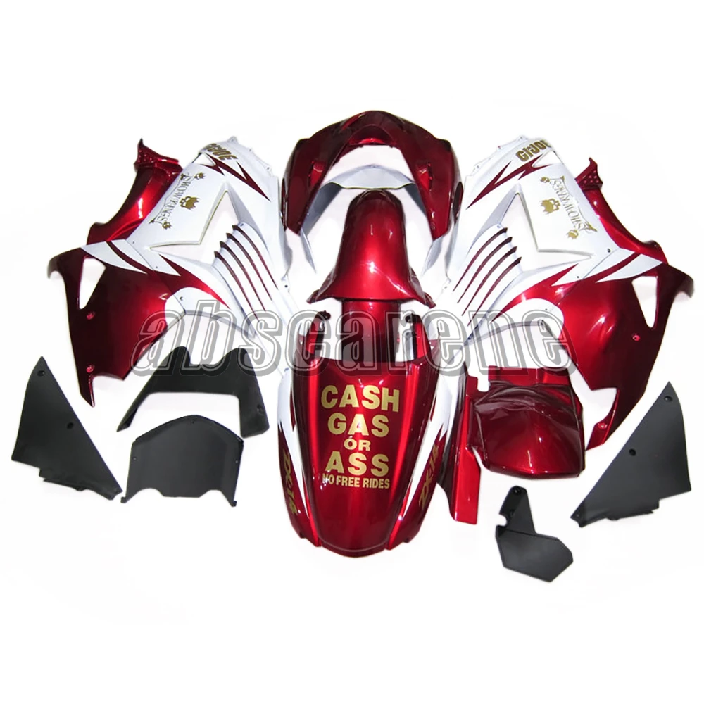 Полный комплект обтекателей для Kawasaki ZX14R ZX-14R ZZ-R1400 2006 2007 2008 2009 2010 2011 из АБС-пластика для мотоцикла кузов блеск для губ красный, черный и белый