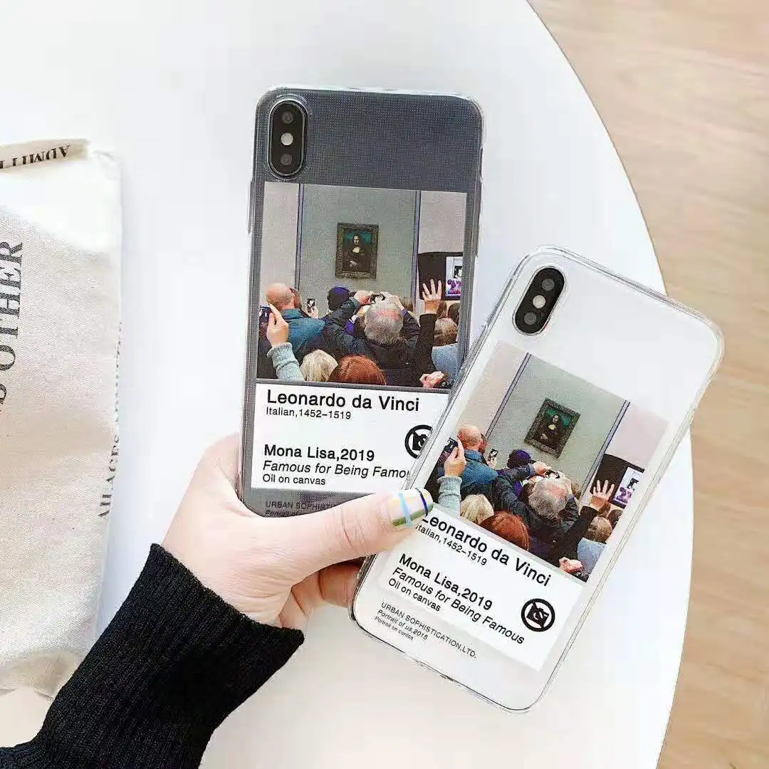 

Funny Oil painting retro pattern English letters phone case For Samsung S7edge S8 S9 S10 Plus Note 8 9 clear soft TPU back cover