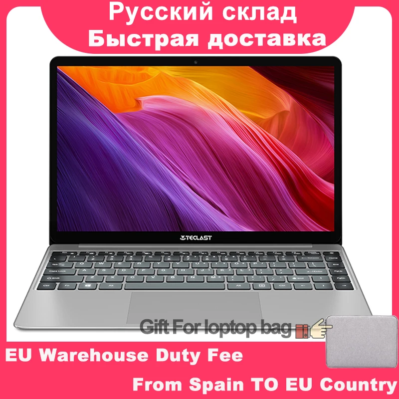 Дешево Ноутбук Teclast F7 Plus 14,0 Windows 10 Thuis Versie Intel Gemini Lake N4100 четырехъядерный 1,1 ГГц 8 Гб ram 256 ГБ SSD