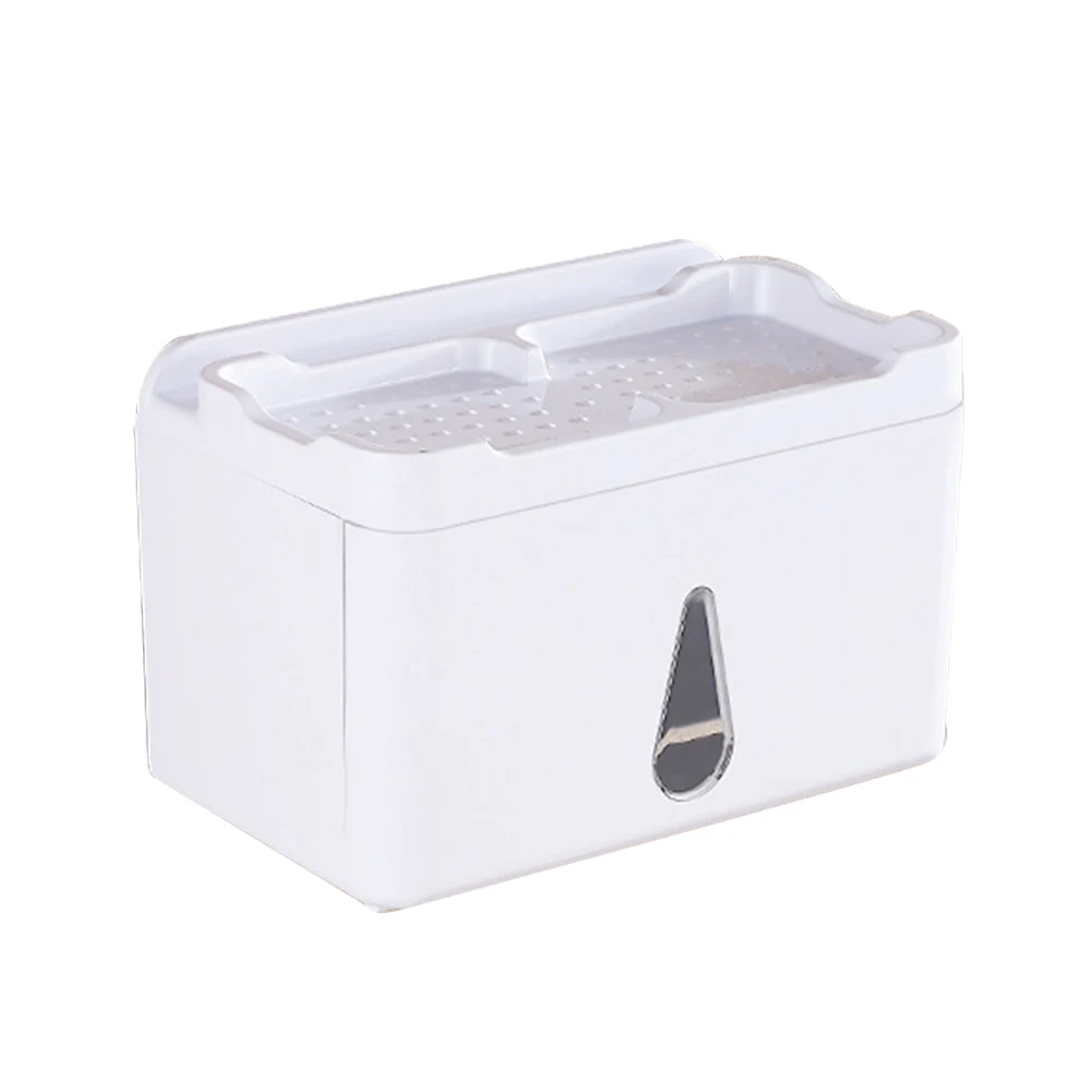 

Bathroom Easy Install Paper Holder Household No Drilling Desktop Suction Wall Kitchen Napkin Rack Home Toilet Storage Tissue Box