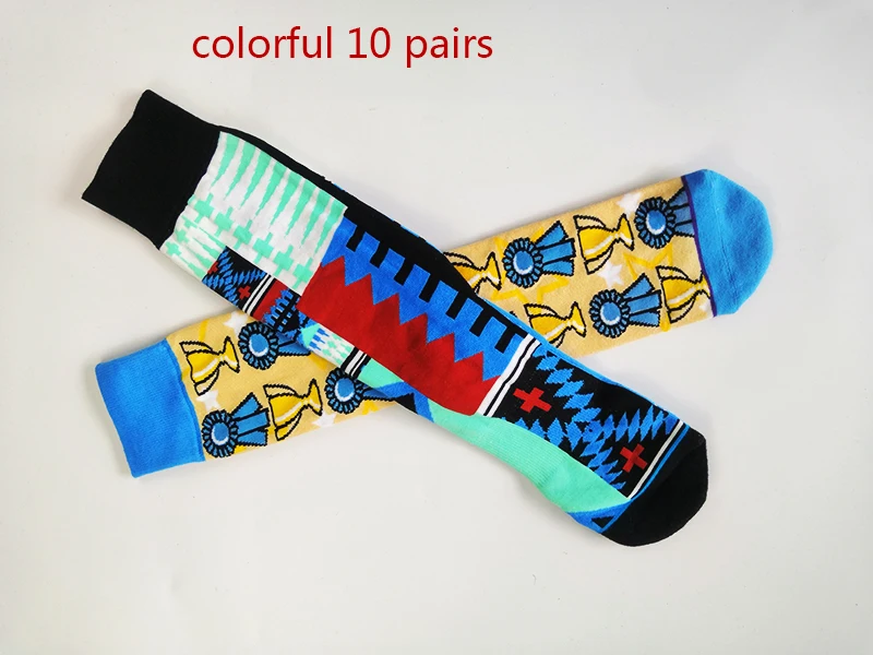 colorful lot10pairs Носки, цветные, более 500 цветов, американские баскетбольные носки, мужские, чёсаный хлопок, компрессионные, для езды на велосипеде, коньках, Nakefit, скейтборд, носки, 10p - Цвет: colorful lot10pairs