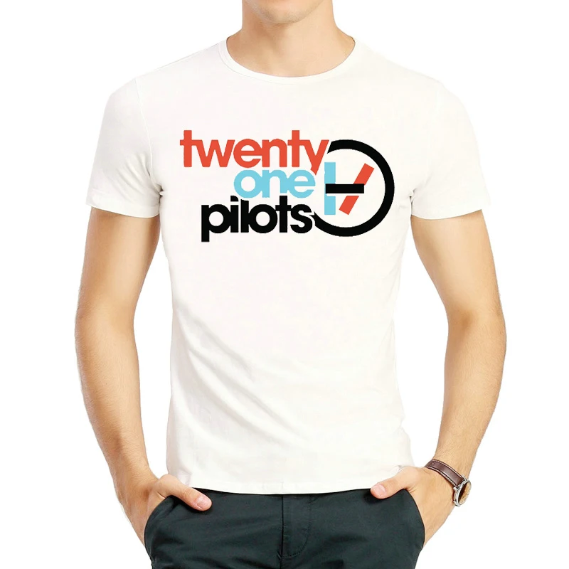 Twenty One футболка пилоты белого цвета мужская одежда с коротким рукавом Twenty One Pilots логотип футболка Майки футболки мужской группы футболка