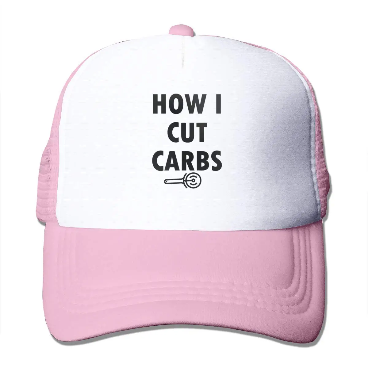 How I Cut Carbs Mesh Бейсболка унисекс Регулируемая Кепка В Стиле Дальнобойщика розовая