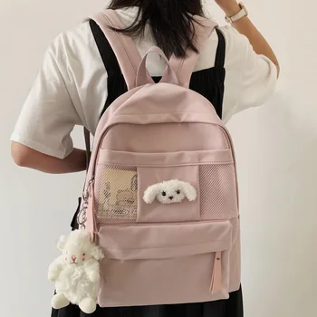 

DCIMOR New Waterproof nylon Women Backpack Mesh School bag for Adolescent female Travel pack knapsack Daily backpacks Mochilas