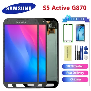 

5.1'' Display For Samsung Galaxy S5 Active G870 LCD Display Touch Screen Digitizer Assembly for S5 Active SM-G870A G870W lcd