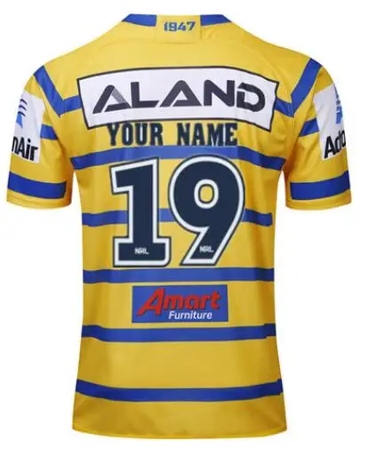 Золотой PARRAMATTA EELS Мужская одежда для дома, Джерси, размер S-3XL, на заказ, с именами и цифрами - Цвет: Золотой