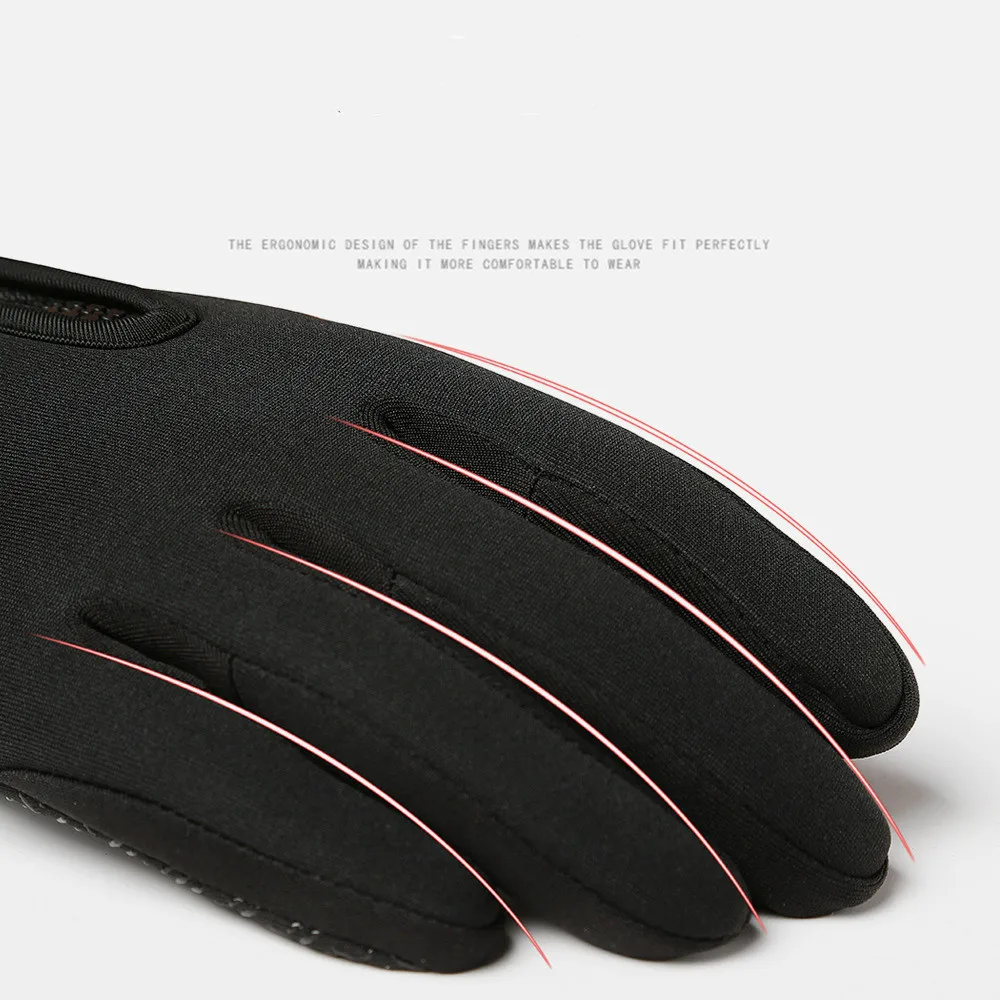 Весенне-зимние водонепроницаемые перчатки с сенсорным экраном, противоскользящие перчатки на молнии для мужчин и женщин, для катания на лыжах, теплая удобная перчатка унисекс