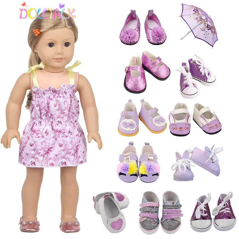 Toy Accessories Purple Dress Double Shoulder Straps For 43 Cm New Baby Born Dolls For 18 Inch American Doll Toys For Girl's Gift ball jointed doll