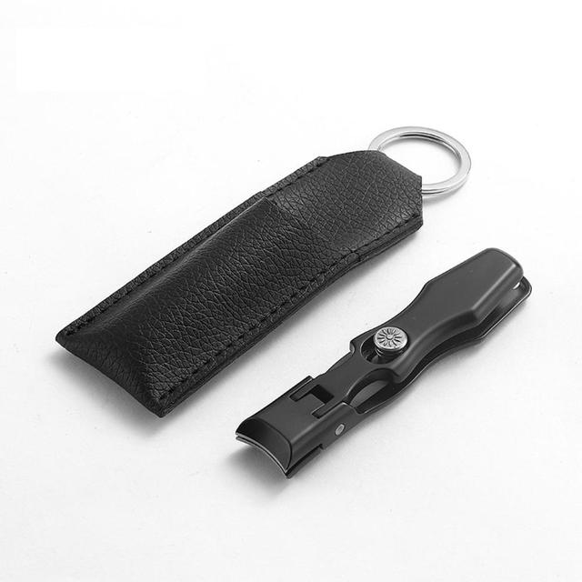 Nail Clippers Stainless Steel Wide Jaw Opening Anti Splash Fingernail Cutter Manicure Tools Nail Trimmer with Case