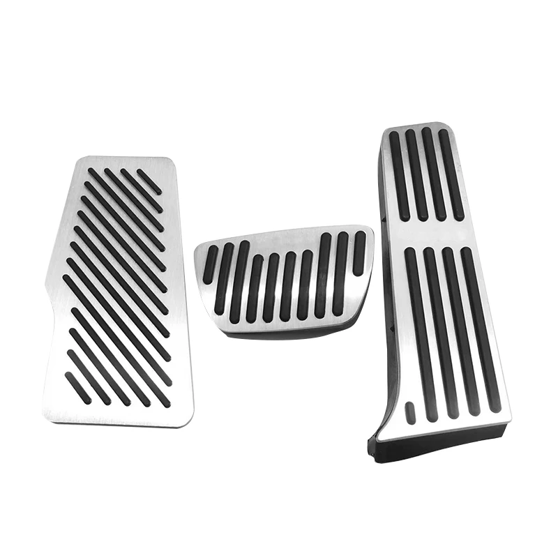 3pcs Silver Алюминиевый Автомобиль Стайлинг акселератора газа педаль тормоза Подножка педаль накладка чехол для TOYOTA RAV4 аксессуары - Название цвета: 3pcs Silver