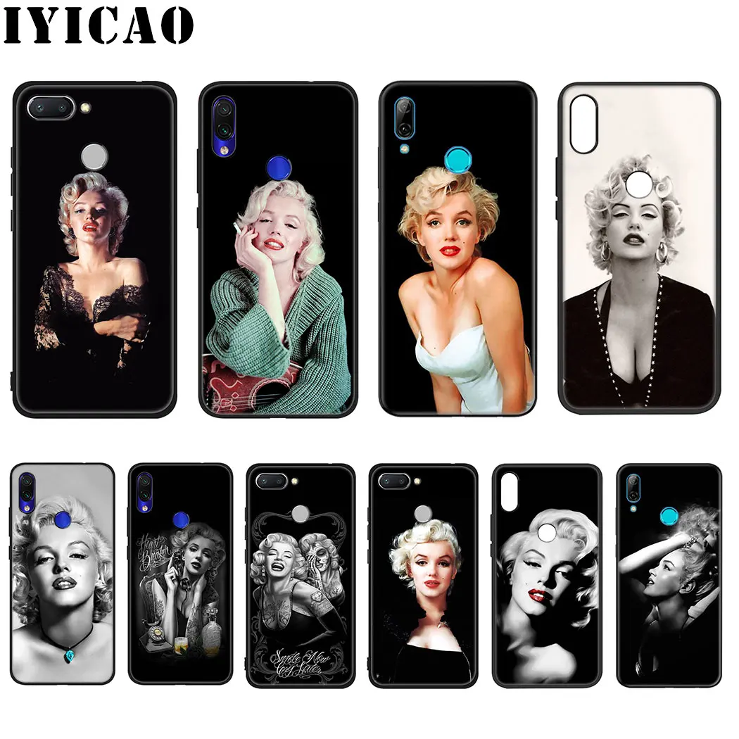 IYICAO Sexy Marilyn Monroe Soft Silicone Case for Xiaomi Redmi Go S2 K20 6 Pro 8A 7 7A 6A 5A 4A 5 Plus 4X |