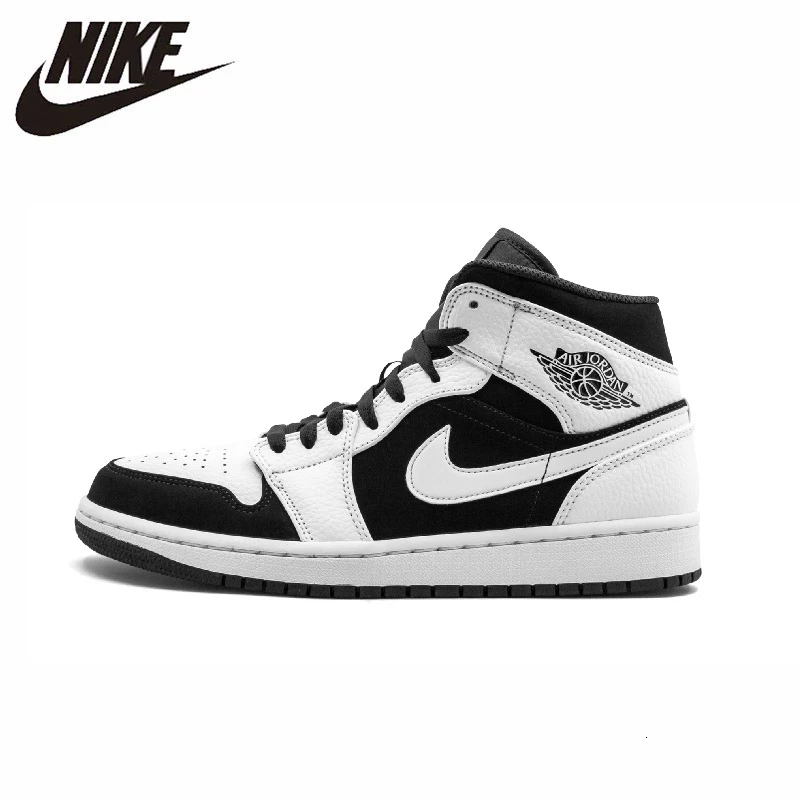Nike Air Jordan 1 Новое поступление Для мужчин баскетбольные Кеды удобные легкие спортивные кроссовки#554724-113/BQ6931-007 - Цвет: 554724-113
