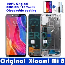 Для Xiaomi mi 8 ЖК-дисплей+ рамка 10 Сенсорная панель экран mi 8 6,21 ''ЖК-дигитайзер Замена запасных частей