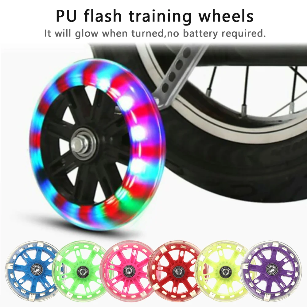 2PCS Child Kids Bicycle Bike Cycle Stabilisers 12-20/" Universal LED Flash Wheels