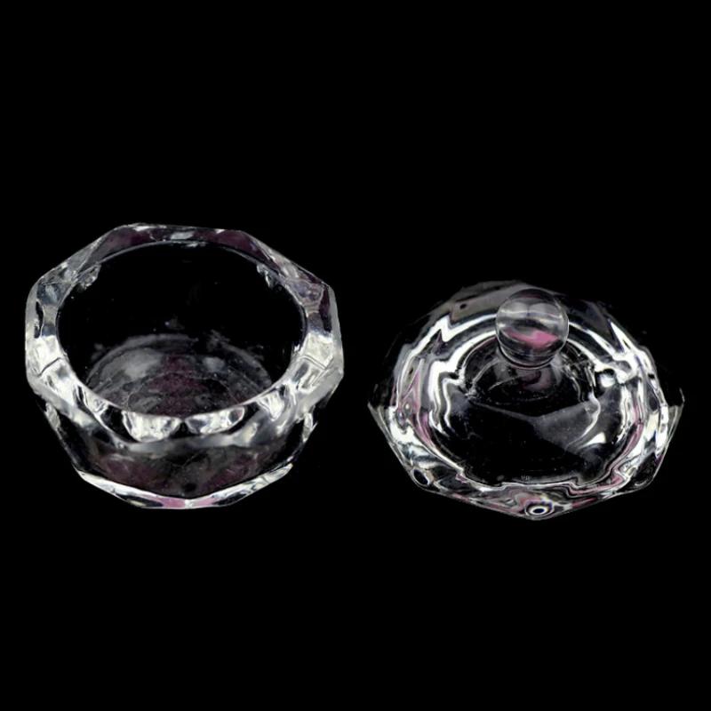 1pcs Nail Acrylic Liquid Glass Cup Acrylic Powder Transparent Glass Octagonal Shaped Crystal Cup Nail Tools manicure tools,nail tools,crystal cup