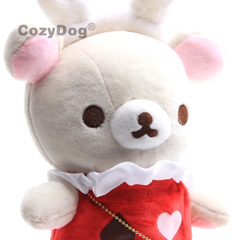 23 см Kawaii Медведь Rilakkuma, плюшевый Кукла игрушки принцесса медведь кукла милые мягкие животные медведь игрушка в красном платье детский подарок на день рождения