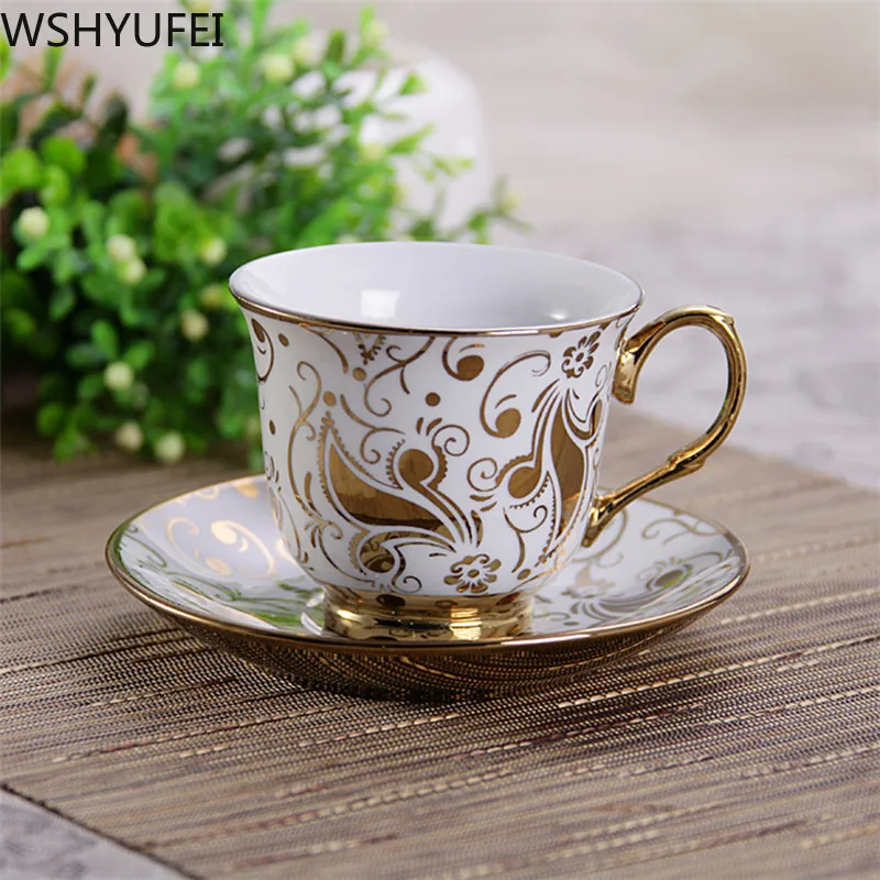 

New luxury coffee cup Elegant couple milk cup Office high-grade flower tea cup Household tea set drinking utensils WSHYUFEI