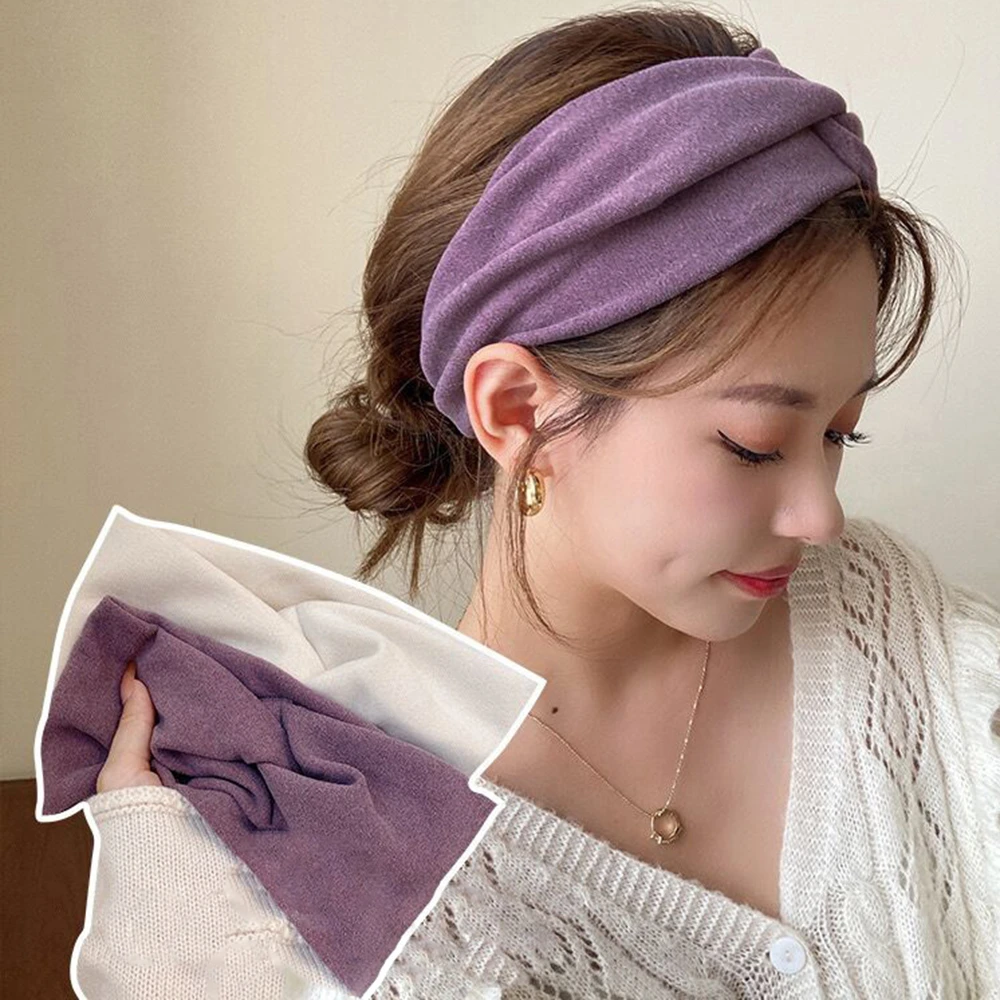 Pygmalion Pluche pop Op te slaan Vrouwen Meisjes Effen Kleur Haarbanden Gebreide Zachte Hoofdbanden Vintage  Cross Tulband Bandage Bandana Mode Haaraccessoires|Vrouwen haaraccessoire|  - AliExpress