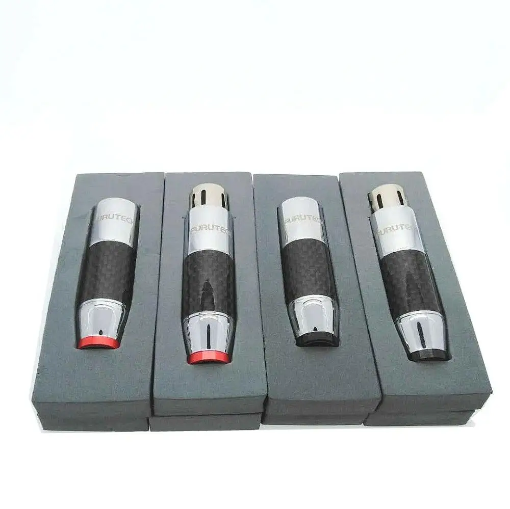1 set 4pcs Furutech CF-601M(R) CF-602F(R) родиевое покрытие XLR разъем из углеродного волокна - Цвет: 1 set 4pcs