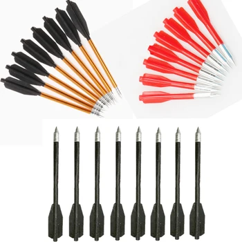 

Semi-autmatic Slingshot Rifle Dart Short Fishing Arrow catapult Bow Sharp Head Stainless Steel