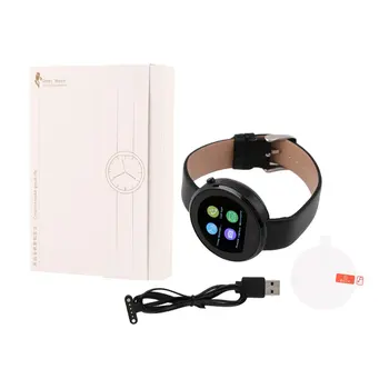 

Round Dial Smart Wirist Watch Heart Rate Monitor Pedometer For IOS