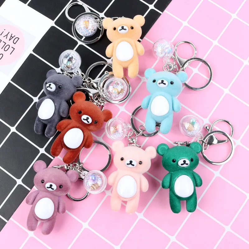 Kpop Cute Keychain Anime Key Chain Korean Cartoon Bear Men Women