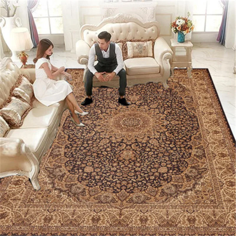 Большой персидский ковер Grand Tapis гостиная диван спальня желтый черный турецкий
