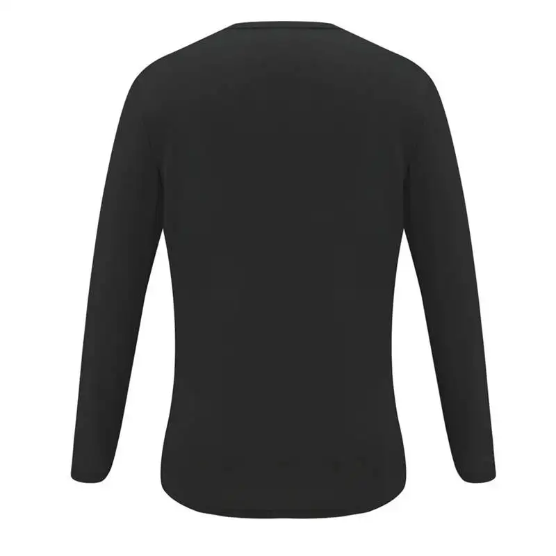 Современная леди выходные повседневная черная кнопка круглый воротник Slim Fit Tee осень женская футболка Топ