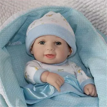 

11" Reborn Baby Boy Dolls Silicone Vinyl Dolls Lifelike Newborn Bebe Toys Gift CN(Origin) Fashion Doll Movie & TV
