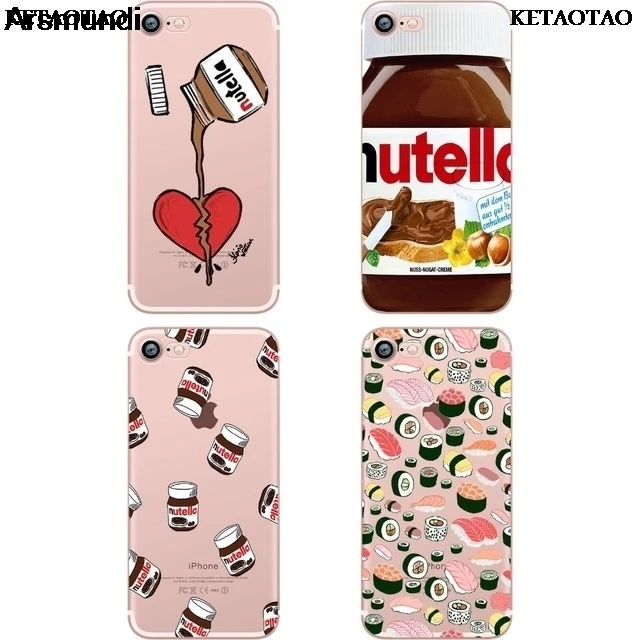 KETAOTAO Sensation of Tumbler Nutella Desijan Sushi Phone Cases for iPhone 6S 7 8 Plus X Case Crystal Clear Soft TPU Cover | Мобильные