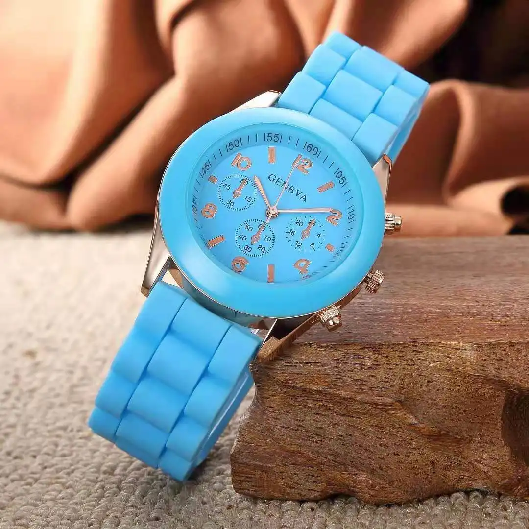 Womens Watch Silicone Casual Quartz Simple Brand WOKAI Crystal Relogio Feminino