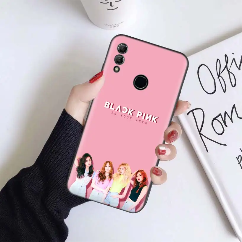 BS077-4 Черный розовый чехол Kpop для huawei Honor 9X 8X Y9 7S 7X9 10 Lite 8A Pro 20i Y5 Y6 Y7 мягкий чехол для телефона - Цвет: BS077-4