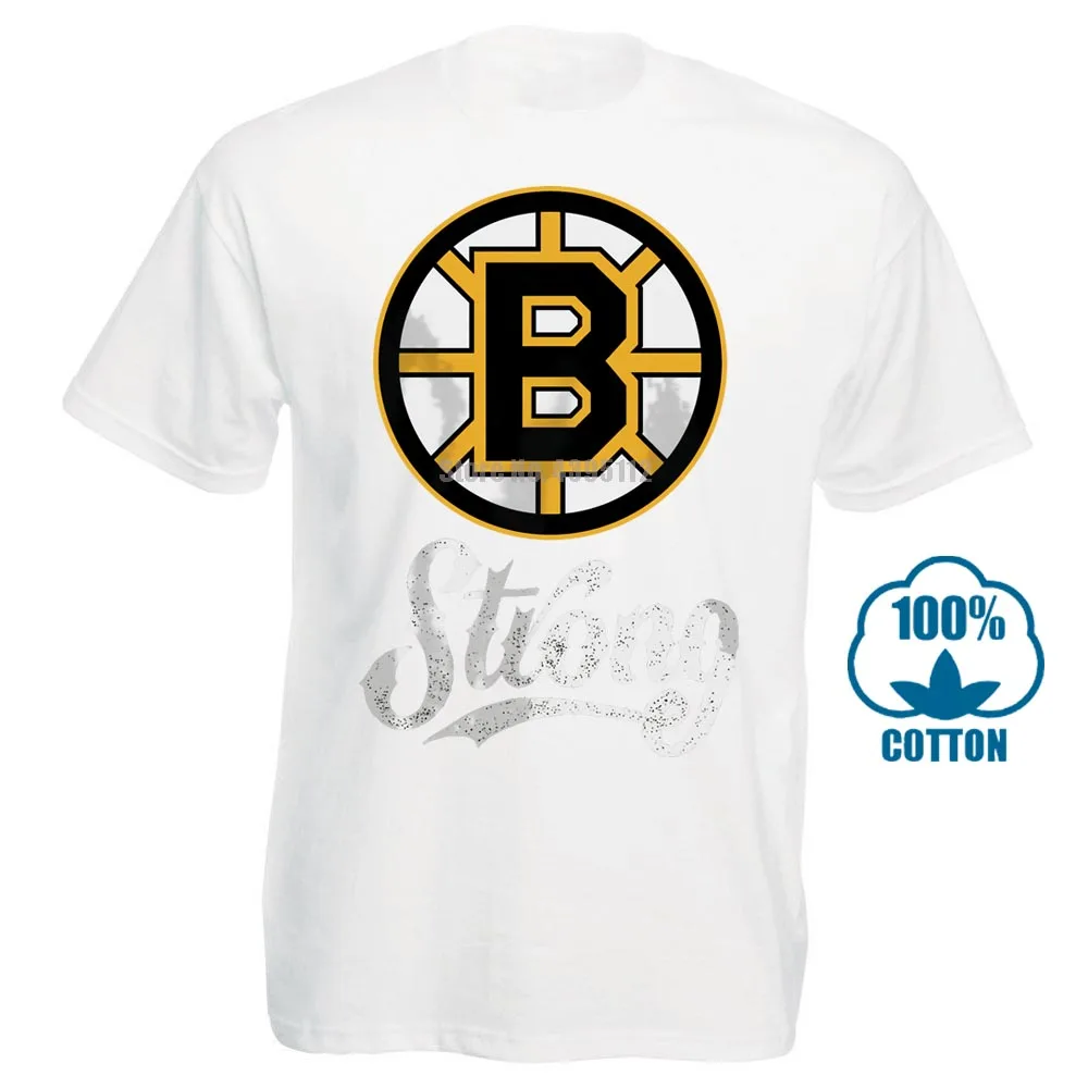 Новая Черная футболка Boston B Strong Marathoner Tribute Hockeyer Bruins Размеры S 3Xl 011454 - Цвет: Белый