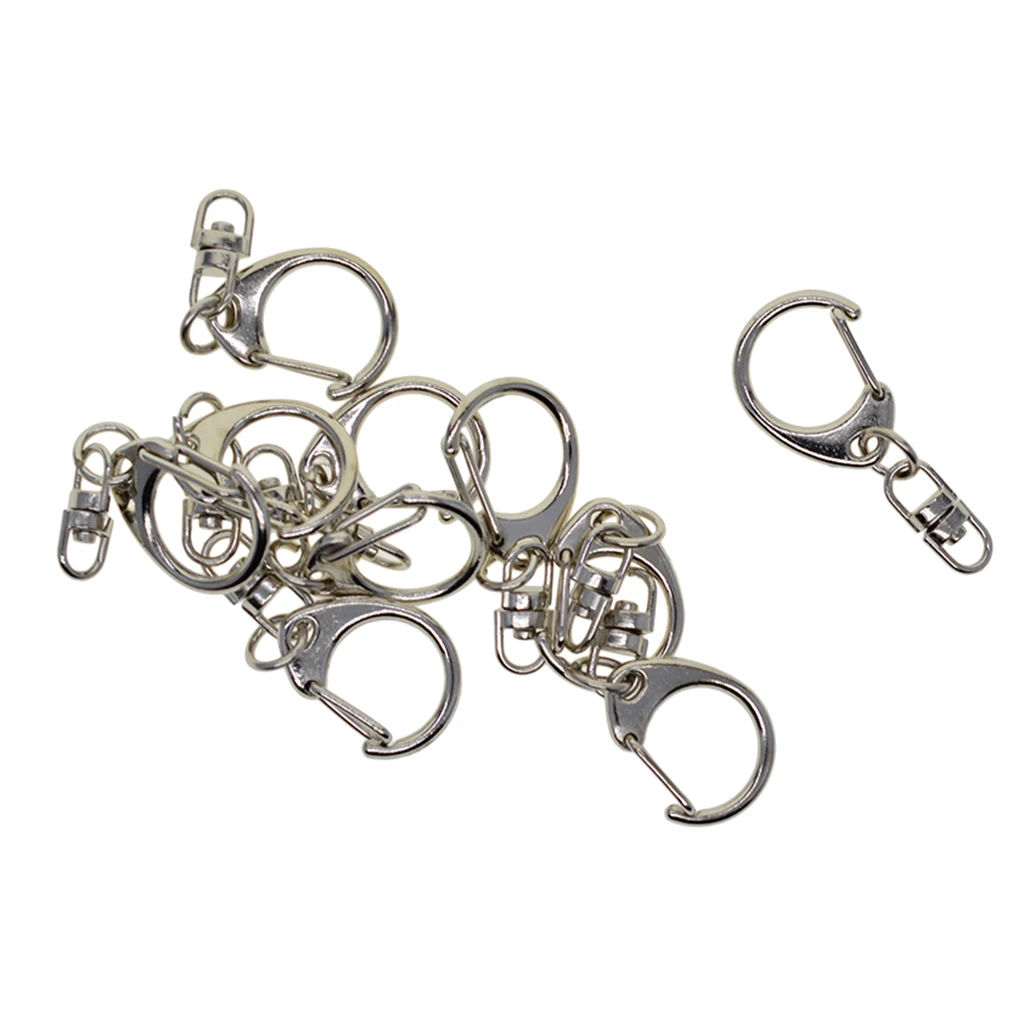 10x Swivel Carabiner Clips Snap Hooks Lobster Clasps Keychain Bag Hooks DIY